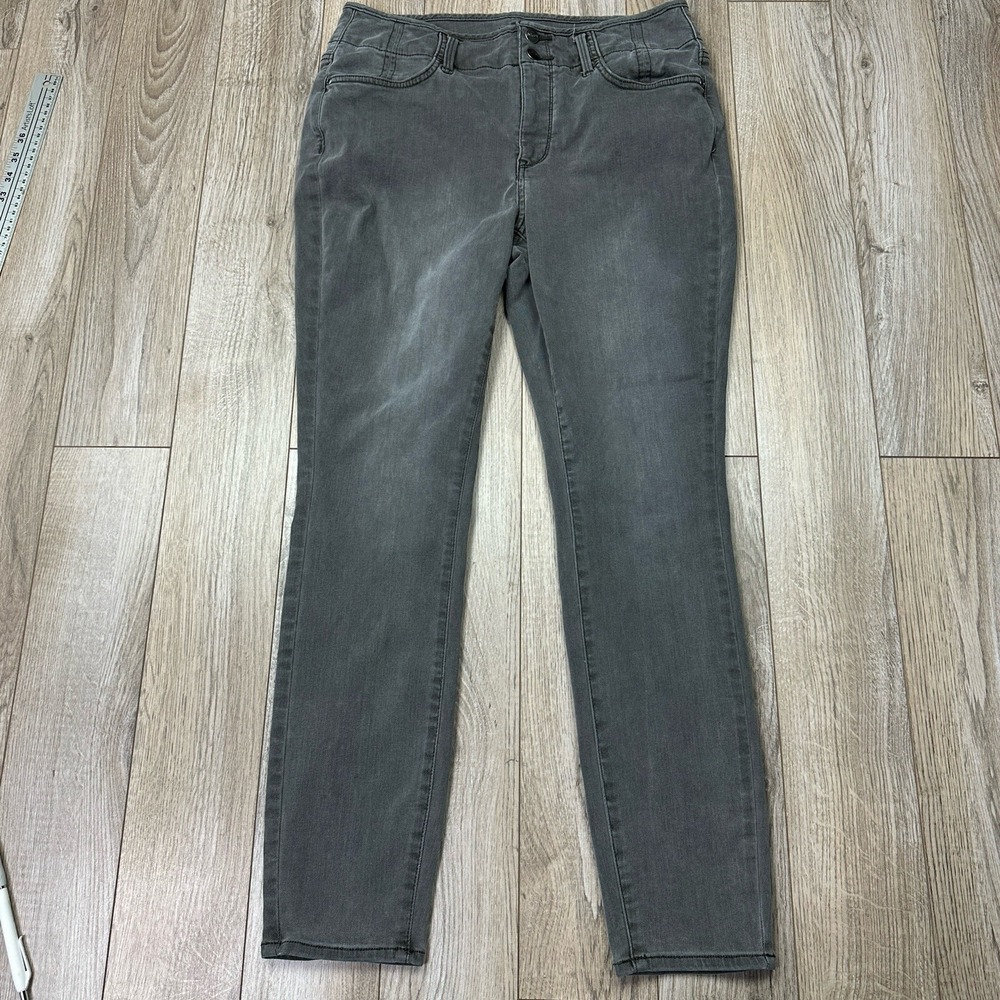 NYDJ Ami Skinny Jeans Womens 10 Gray Cotton Blend Stretch Mid Rise*